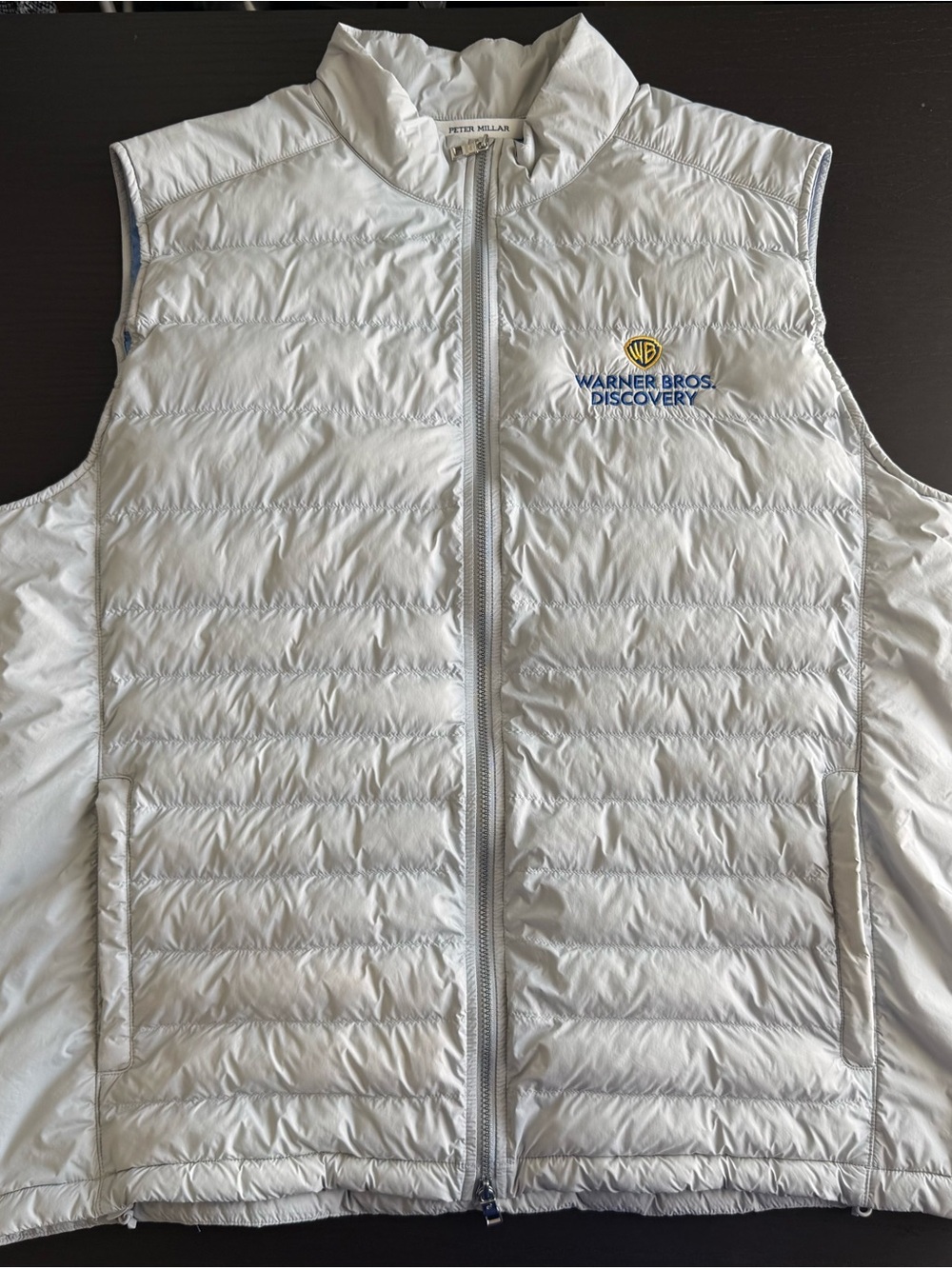 Peter Millar Crown Elite Light Vest XL Gray Warner Bros Discovery WBD Puffer